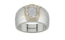 Goldcap Ceylon White Sapphire Ring Rare Quality (R1)