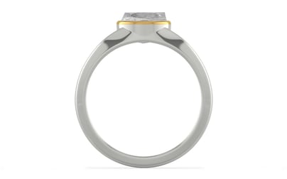 GoldCap Ceylon White Sapphire Ring Rare Quality (R10)