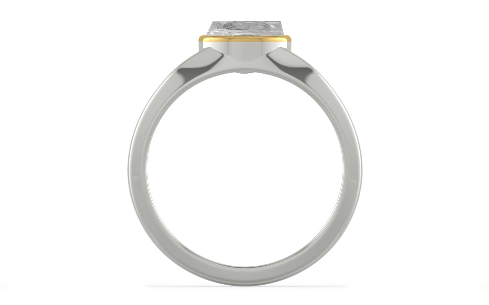 GoldCap Ceylon White Sapphire Ring Rare Quality (R10)