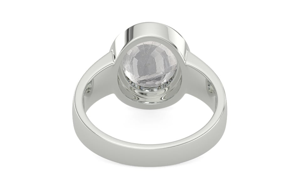 Goldcap Ceylon White Sapphire Ring Rare Quality (R3)