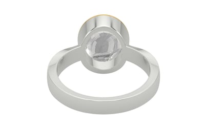 GoldCap Ceylon White Sapphire Ring Rare Quality (R9)