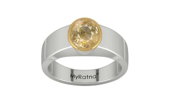 GoldCap Ceylon Yellow Sapphire Ring Fine Quality (R10)