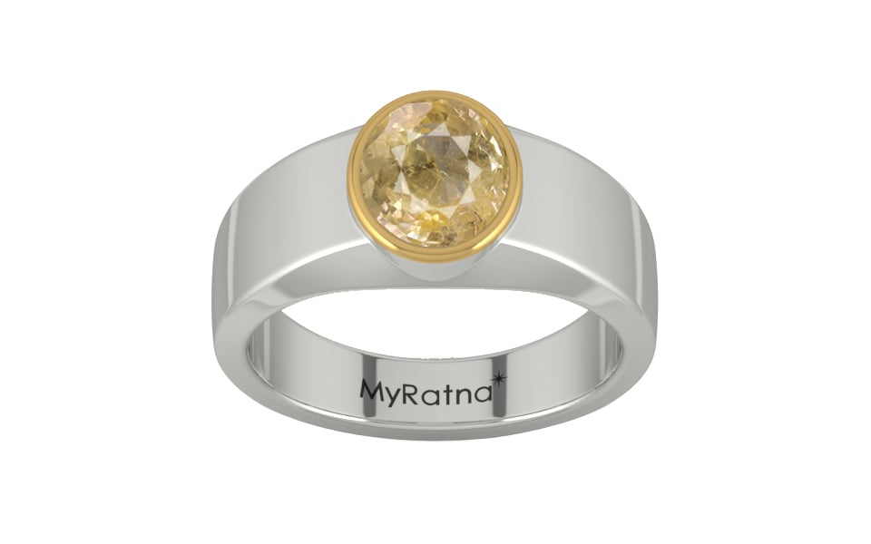 GoldCap Ceylon Yellow Sapphire Ring Fine Quality (R10)
