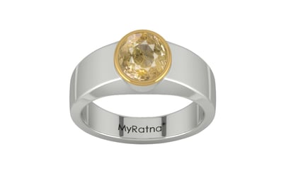 GoldCap Ceylon Yellow Sapphire Ring Fine Quality (R10)