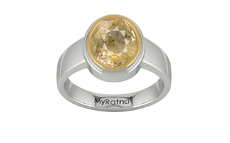 Goldcap Ceylon Yellow Sapphire Ring Fine Quality (R3)