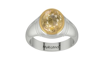 GoldCap Ceylon Yellow Sapphire Ring Fine Quality (R7)