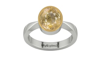 GoldCap Ceylon Yellow Sapphire Ring Fine Quality (R9)