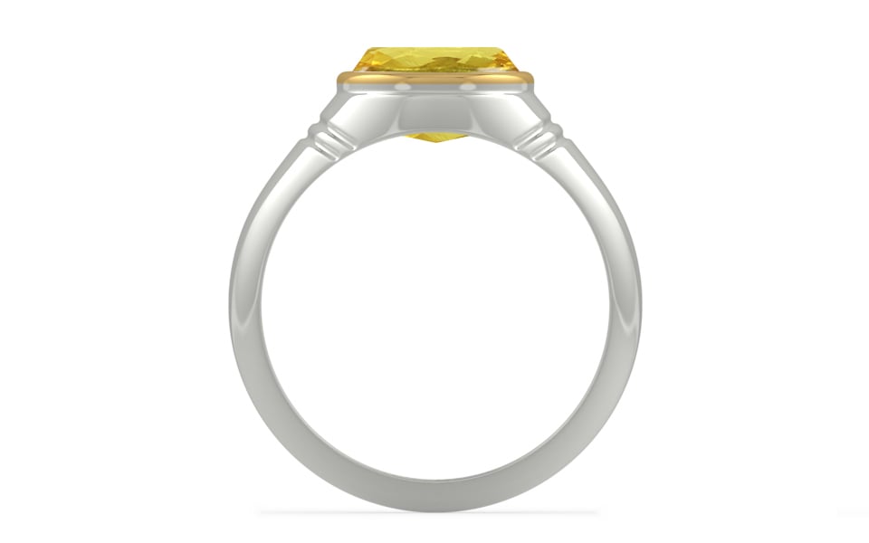 GoldCap Ceylon Yellow Sapphire Ring Limited Quality (R7)