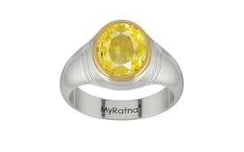 GoldCap Ceylon Yellow Sapphire Ring Limited Quality (R7)