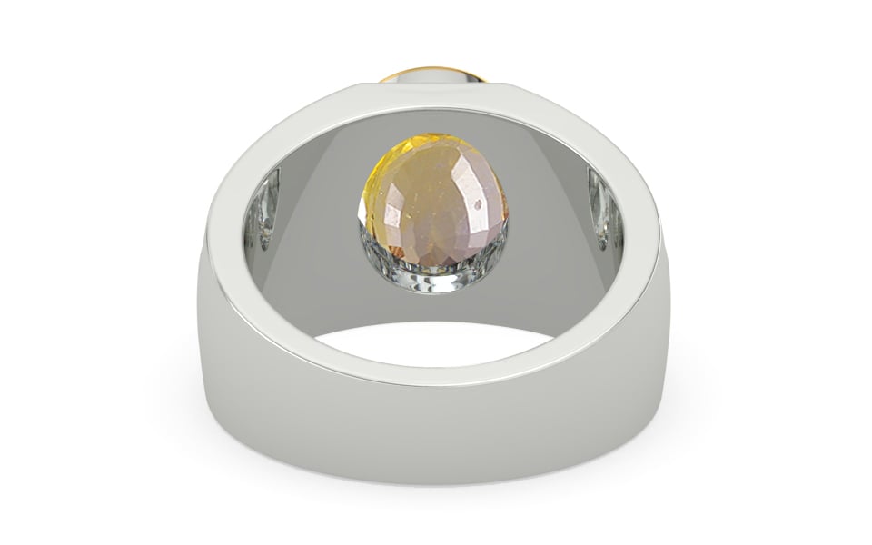 Goldcap Ceylon Yellow Sapphire Ring Prime Quality (R1)