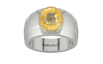 Goldcap Ceylon Yellow Sapphire Ring Prime Quality (R1)