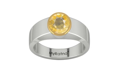GoldCap Ceylon Yellow Sapphire Ring Prime Quality (R10)