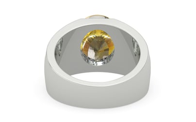 Goldcap Ceylon Yellow Sapphire Ring Rare Quality (R1)
