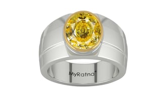 Goldcap Ceylon Yellow Sapphire Ring Rare Quality (R1)