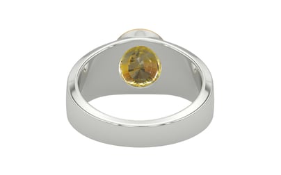 GoldCap Ceylon Yellow Sapphire Ring Rare Quality (R10)