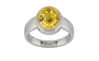 Goldcap Ceylon Yellow Sapphire Ring Rare Quality (R3)