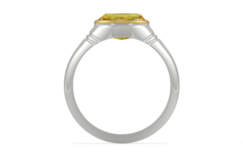 GoldCap Ceylon Yellow Sapphire Ring Rare Quality (R7)
