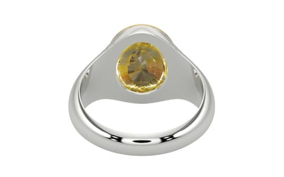 GoldCap Ceylon Yellow Sapphire Ring Rare Quality (R7)