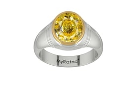 GoldCap Ceylon Yellow Sapphire Ring Rare Quality (R7)