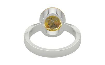 GoldCap Ceylon Yellow Sapphire Ring Rare Quality (R9)