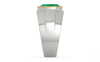 Goldcap Emerald Ring Rare Quality (R1)