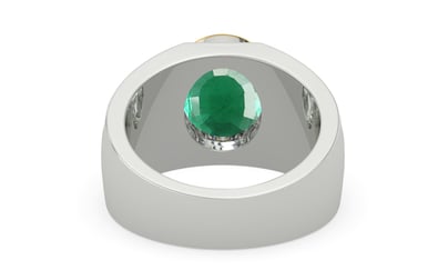 Goldcap Emerald Ring Rare Quality (R1)