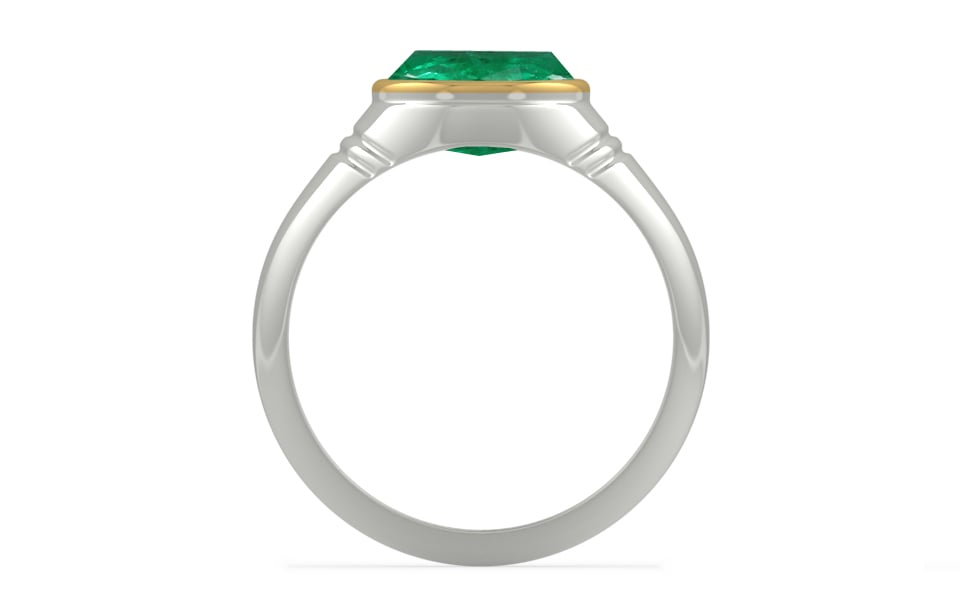 Goldcap Emerald Ring Rare Quality (R7)