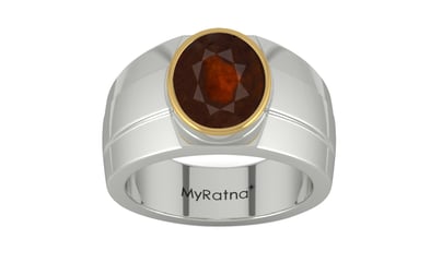 Goldcap Hessonite Garnet Ring Fine Quality (R1)