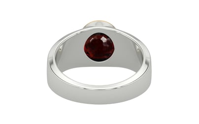 GoldCap Hessonite Garnet Ring Fine Quality (R10)