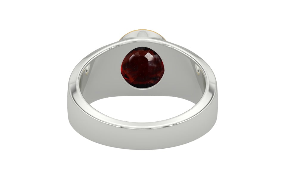 GoldCap Hessonite Garnet Ring Fine Quality (R10)