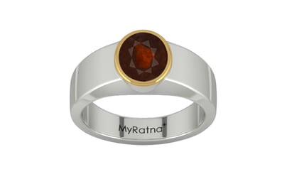 GoldCap Hessonite Garnet Ring Fine Quality (R10)
