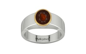 GoldCap Hessonite Garnet Ring Fine Quality (R10)