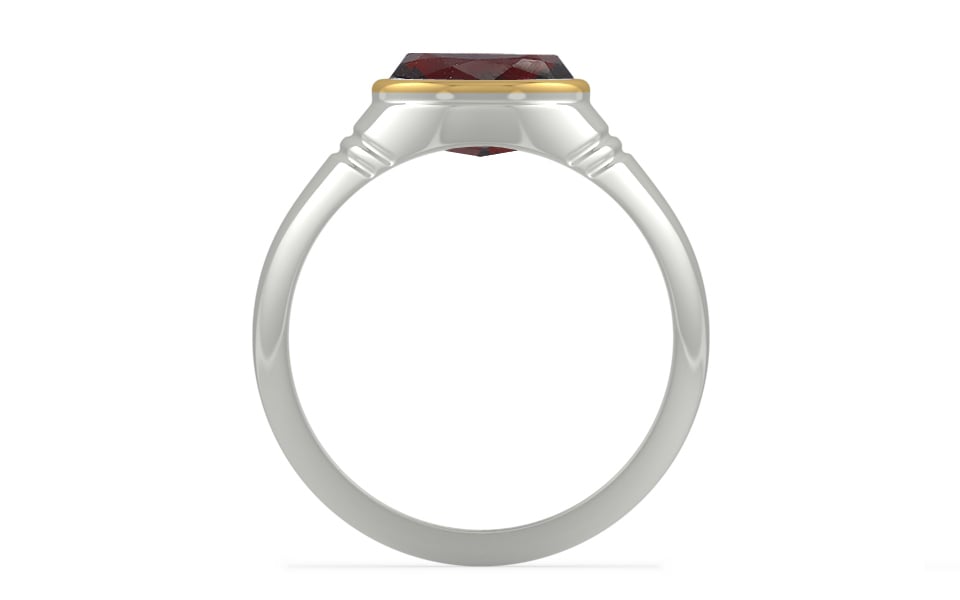 GoldCap Hessonite Garnet Ring Fine Quality (R7)