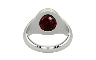 GoldCap Hessonite Garnet Ring Fine Quality (R7)