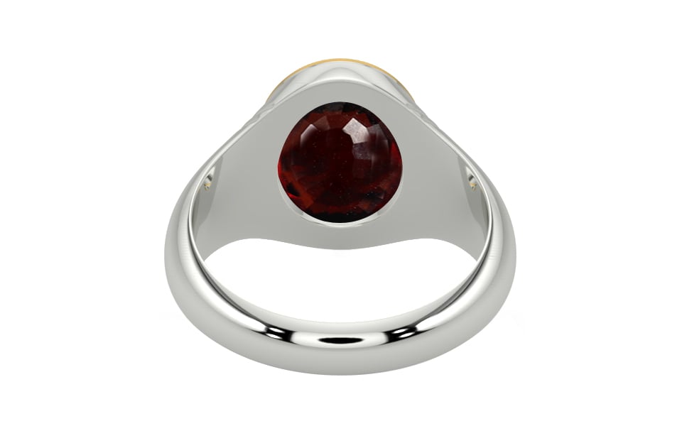 GoldCap Hessonite Garnet Ring Fine Quality (R7)
