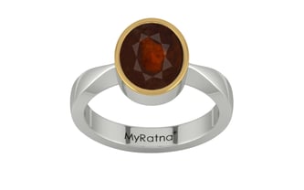 GoldCap Hessonite Garnet Ring Fine Quality (R9)