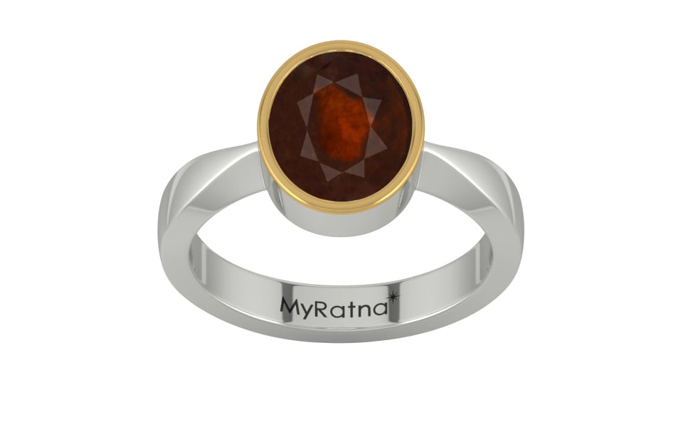 GoldCap Hessonite Garnet Ring Fine Quality (R9)