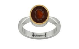 GoldCap Hessonite Garnet Ring Fine Quality (R9)