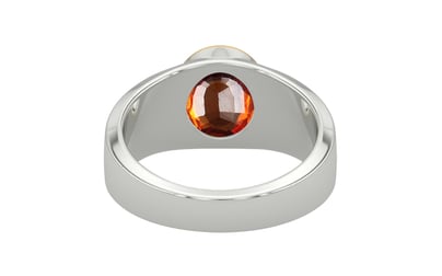 GoldCap Hessonite Garnet Ring Limited Quality (R10)