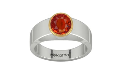 GoldCap Hessonite Garnet Ring Limited Quality (R10)