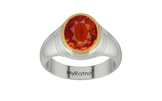 GoldCap Hessonite Garnet Ring Limited Quality (R7)