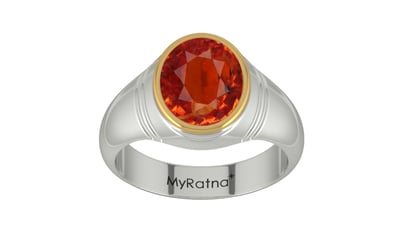 GoldCap Hessonite Garnet Ring Limited Quality (R7)