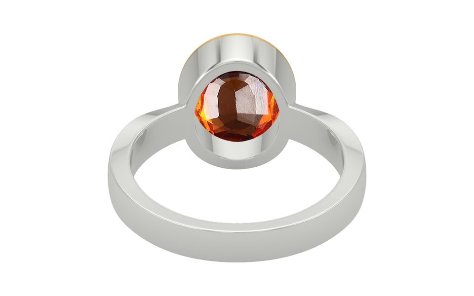 GoldCap Hessonite Garnet Ring Limited Quality (R9)