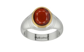 GoldCap Hessonite Garnet Ring Prime Quality (R7)