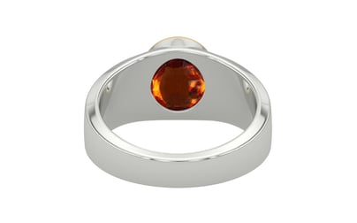 GoldCap Hessonite Garnet Ring Rare Quality (R10)