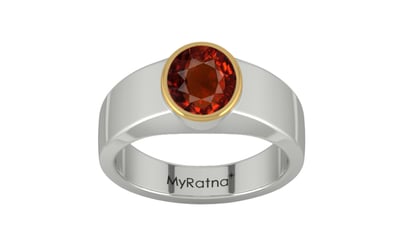GoldCap Hessonite Garnet Ring Rare Quality (R10)