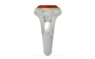 GoldCap Hessonite Garnet Ring Rare Quality (R7)