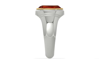 GoldCap Hessonite Garnet Ring Rare Quality (R7)