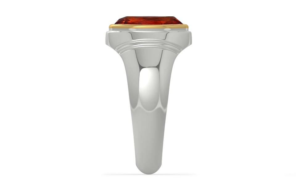 GoldCap Hessonite Garnet Ring Rare Quality (R7)