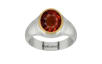 GoldCap Hessonite Garnet Ring Rare Quality (R7)